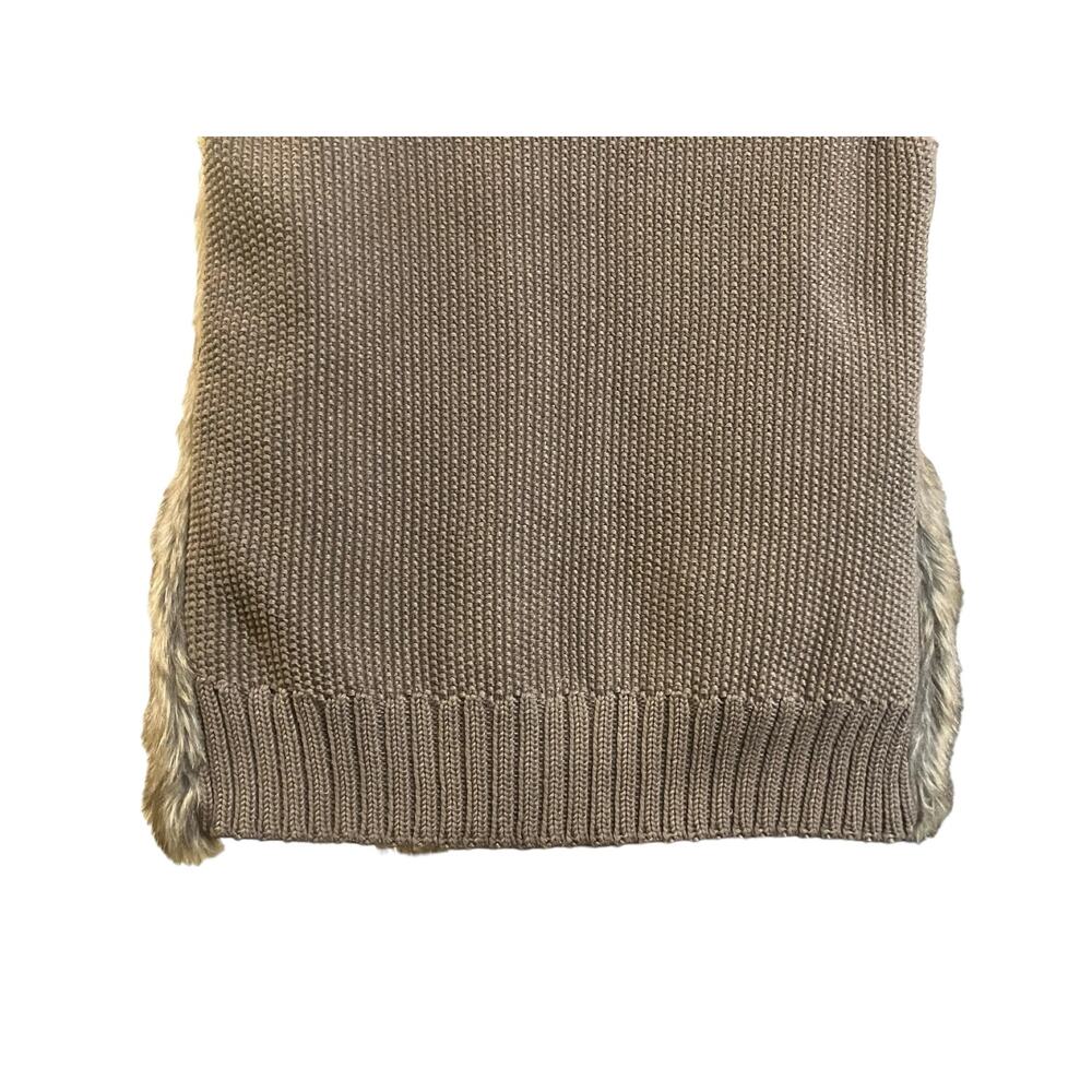 Maurices Women's Brown Full Zip Faux Fur Vest W/ Sweater Knit Backing | Size M - Picture 4 of 11